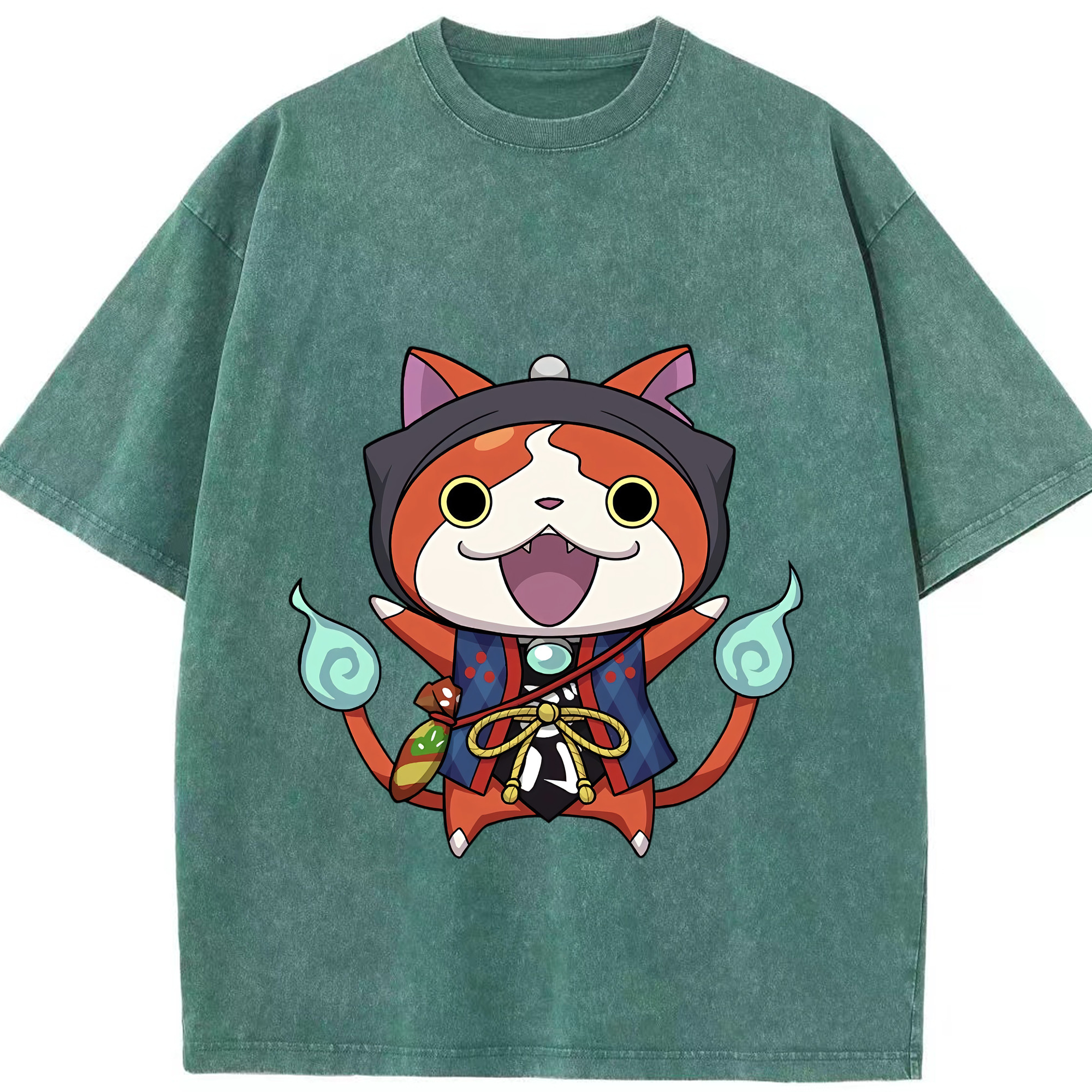 （画像用） 妖怪ウォッチ Yo-kai Watch 綿100% ヴィンテージ風 半袖Tシャツ（フロントプリント）